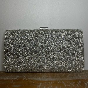 Sparkle clutch silver back & lining